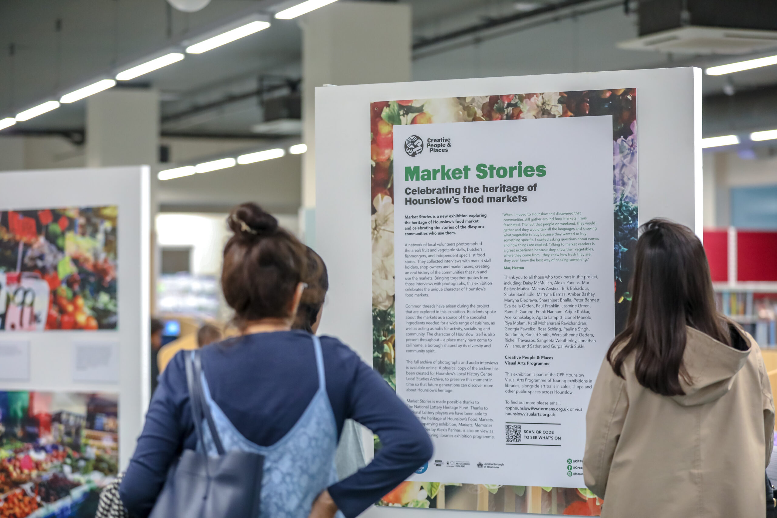 Photo of Market Stories exhibition at Feltham Library